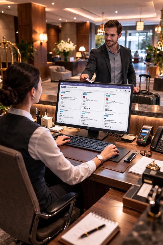 gestion des comptes clients hôtel