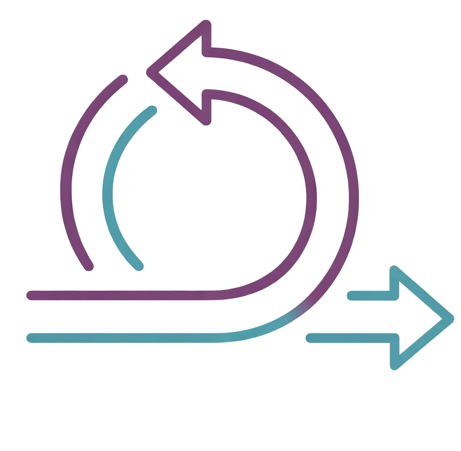 Icône de boucle itérative symbolisant la méthodologie agile utilisée par Agilorg pour le déploiement progressif d'Odoo.